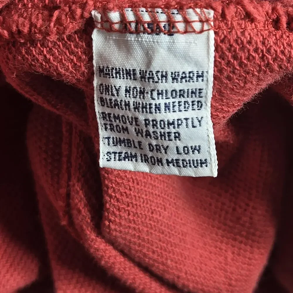 Polo Ralph Lauren Shirt‎ Mens 2XL Salmon Red Snap Pullover Rugby Stripe Classic